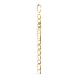 14K Yellow Gold Diamond Cross Pendant