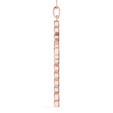 14K Rose Gold Diamond Cross Pendant