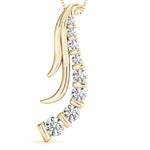 14K Yellow Gold 1 CT Diamond Journey Pendant