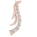 14K Rose Gold Diamond Journey Pendant