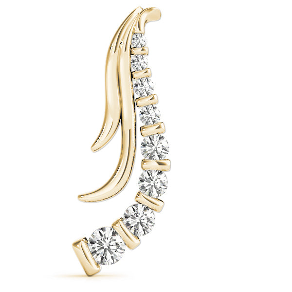 14K Yellow Gold 1 CT Diamond Journey Pendant