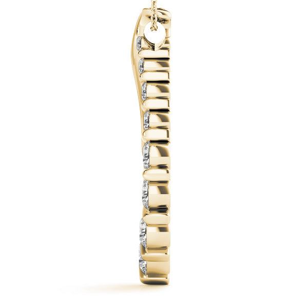 14K Yellow Gold 1 CT Diamond Journey Pendant