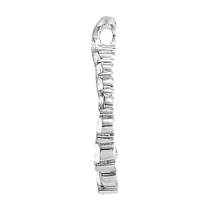 18K White Gold Round Diamond Fashion Pendant