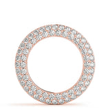 14K Rose Gold Diamond Circle Pendant