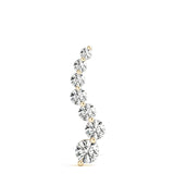 14K Yellow Gold Round Diamond Journey Pendant