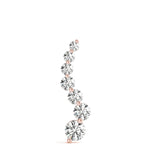 14K Rose Gold Round Diamond Journey Pendant