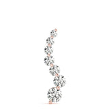 14K Rose Gold Round Diamond Journey Pendant