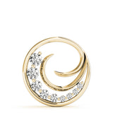 14K Yellow Gold Diamond Journey Pendant Necklace