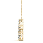 14K Yellow Gold Round Diamond Fashion Pendant