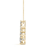 14K Yellow Gold Round Diamond Fashion Pendant