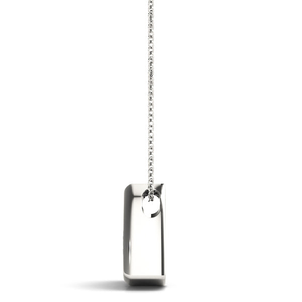 14K White Gold 1ct Round Diamond Pendant