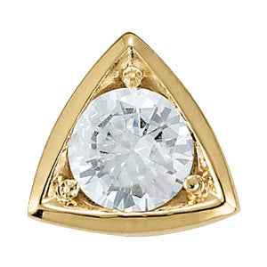 1 CT Diamond 18K White Gold Solitaire Pendant