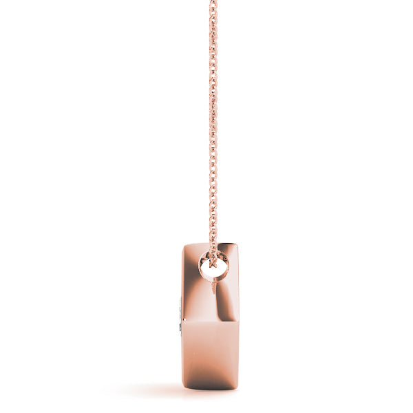 14K Rose Gold 1ct Diamond Solitaire Pendant