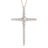 14K Rose Gold Round Diamond Fashion Pendant