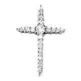 Round Diamond Cross Pendant