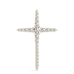 14K Yellow Gold Diamond Cross Pendant