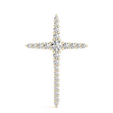14K Yellow Gold Diamond Cross Pendant