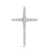 Round Diamond Cross Pendant