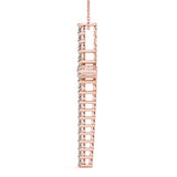14K Rose Gold Round Diamond Fashion Pendant
