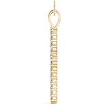 14K Yellow Gold 1ctw Round Diamond Pendant