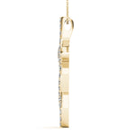 14K Yellow Gold Diamond Fashion Cross Pendant