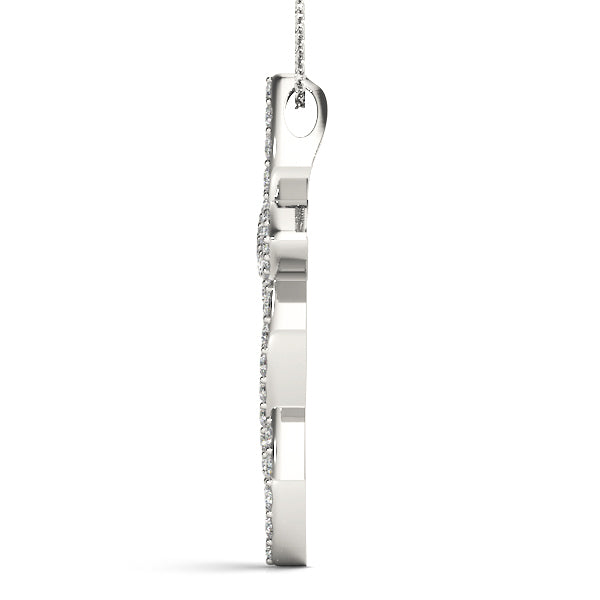 Multi-Diamond Religious Cross Pendant