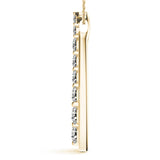 14K Yellow Gold Round Diamond Journey Pendant