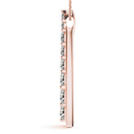 14K Rose Gold Round Diamond Fashion Pendant