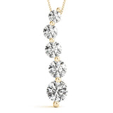 14K Yellow Gold Diamond Journey Pendant