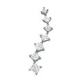 14K White Gold Square Diamond Pendant