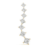 14K Yellow Gold Square Diamond Pendant