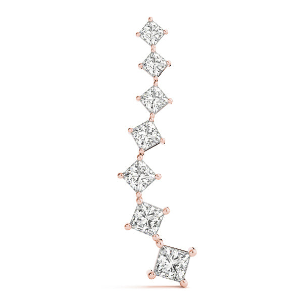 14K Rose Gold Diamond Journey Pendant 1.5ctw