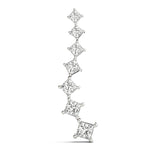 14K White Gold Square Diamond Pendant