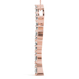 14K Rose Gold Diamond Journey Pendant 1.5ctw