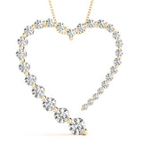 14K Yellow Gold Round Diamond Journey Pendant