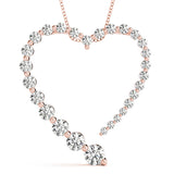 14K Rose Gold Diamond Journey Pendant