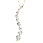 14K Yellow Gold Diamond Journey Pendant