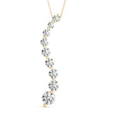 14K Yellow Gold Diamond Journey Pendant