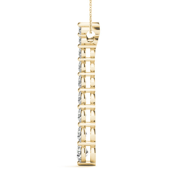 14K Yellow Gold Diamond Journey Pendant