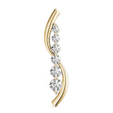 14K Yellow Gold Diamond Journey Pendant