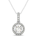 Round Diamond Halo Pendant