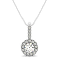 Round Diamond Halo Pendant