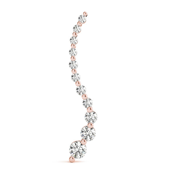 14K Rose Gold Diamond Journey Pendant