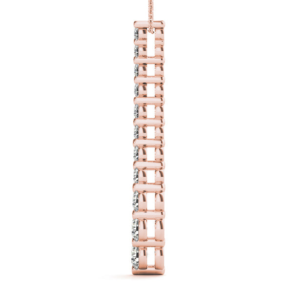 14K Rose Gold Diamond Journey Pendant