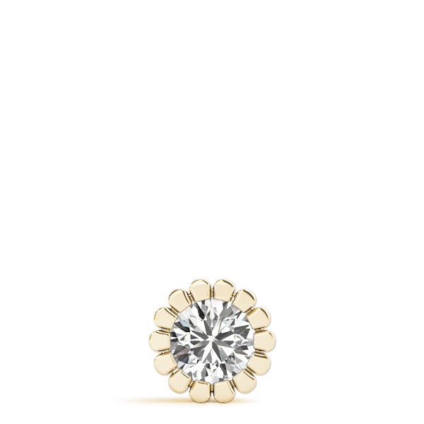 14K Yellow Gold 1ct Diamond Solitaire Pendant Necklace