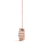 14K Rose Gold 1ct Diamond Solitaire Pendant