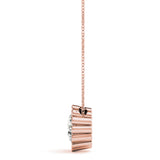 14K Rose Gold 1ct Diamond Solitaire Pendant