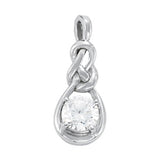 1 CT Round Diamond Love Knot Pendant