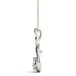 1 CT Round Diamond Love Knot Pendant