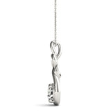 1 CT Round Diamond Love Knot Pendant